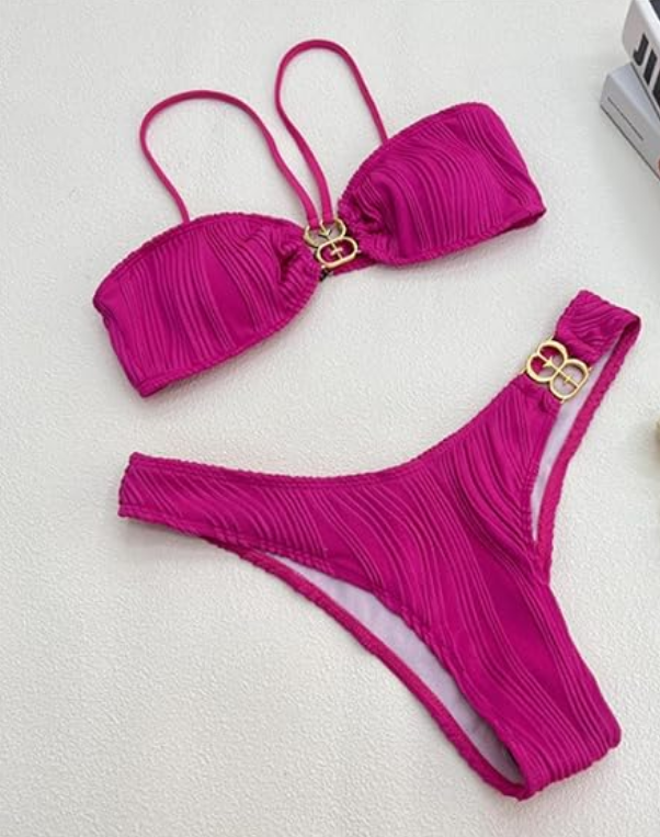 Ash Pink Texture Bikini