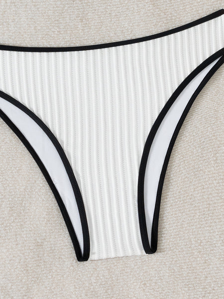 White Solid High Leg Set