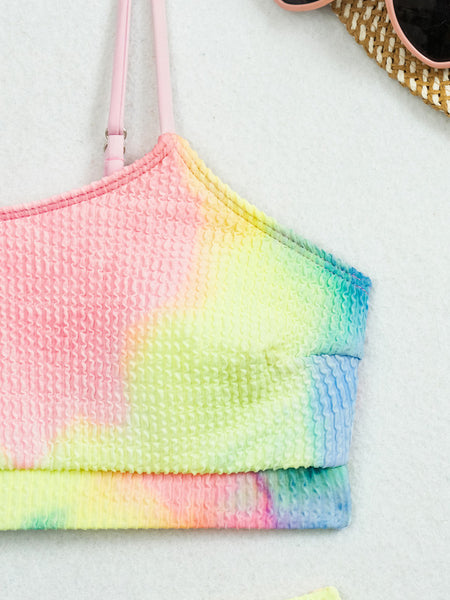 Tie-Dye High Waist Bikini Set Two Piece Swimsuit Multicolor