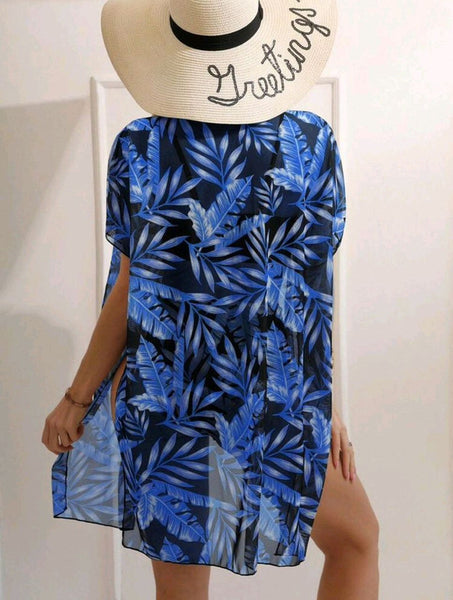 Shell Pattern High Waist Three Piece Swimsuit Black