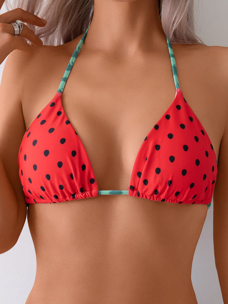 Multicolor Polka Dots Brazilian Bikini Set