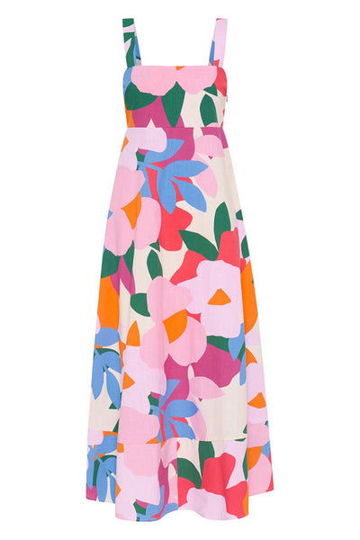 Multicolor Tropical Resort Dress