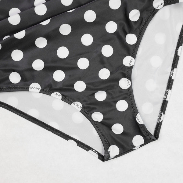Red Polka Dots High Waisted Bikini Set