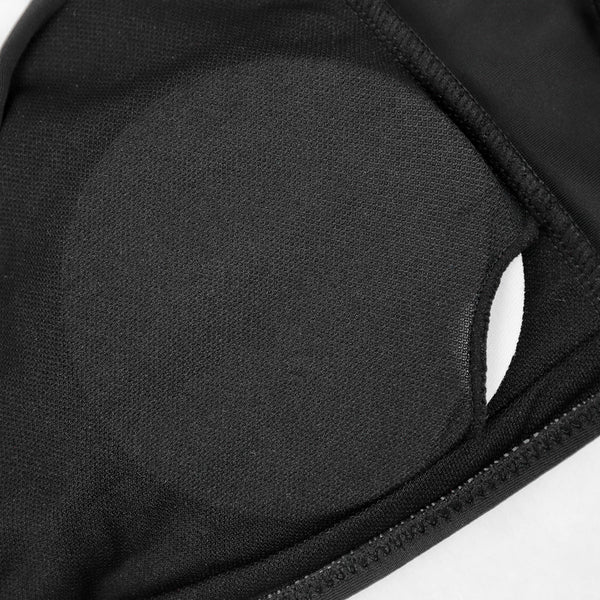 Black Tropical High Waisted Bikini Set