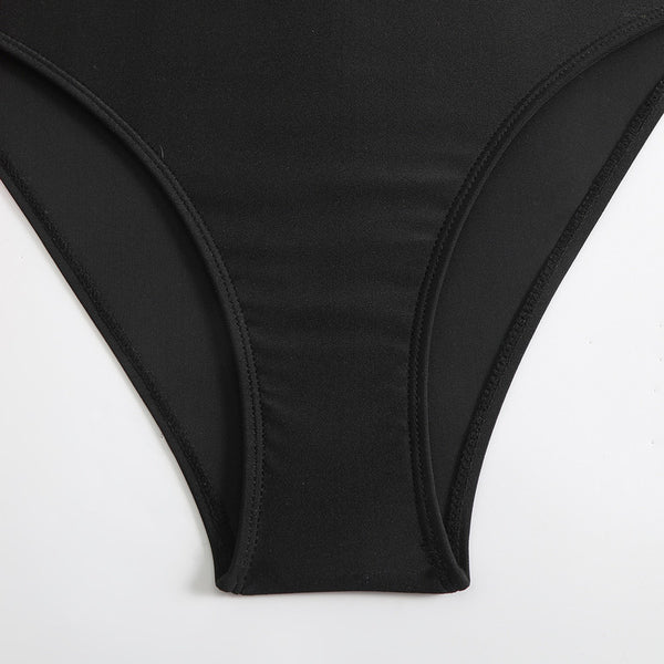 Multicolor Solid Wrap Bikini Set