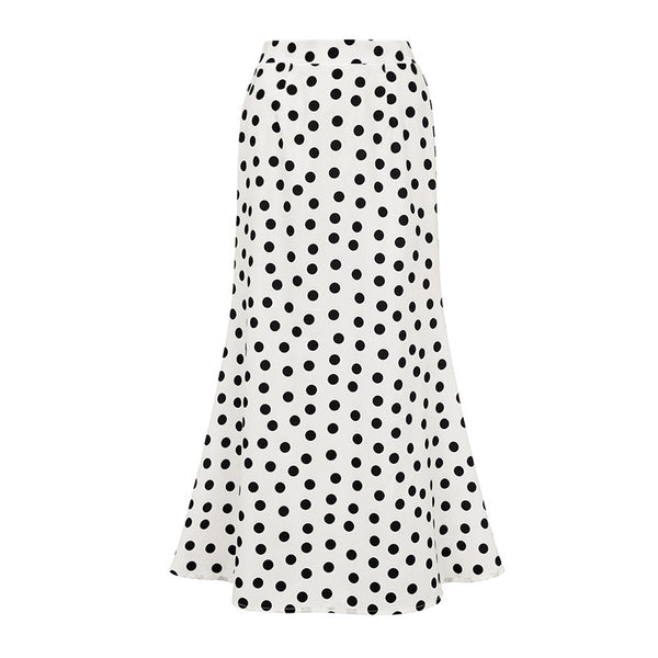 Polka Dot Spaghetti Straps One Piece Siwmsuit With Cover Up White